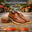Kit Sapato Oxford Masculino em Couro Leve e Confortável + Cinto em Couro